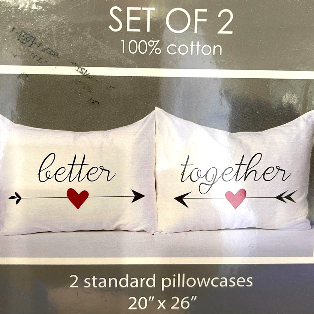 Better Together Pillowcases - Standard size pair